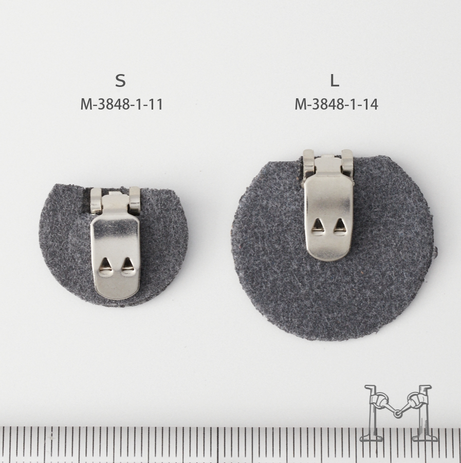 シューズクリップ用パーツ 金具(小)× ラウンド不織布付き M-3848-1-11
