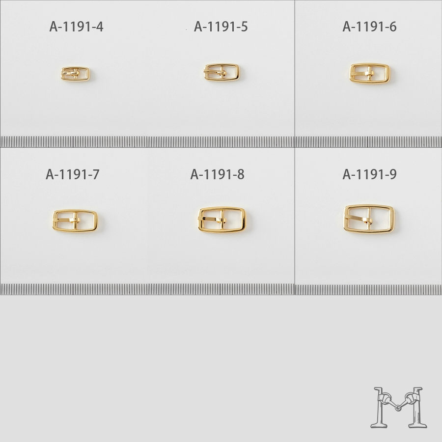 四角バックル 6サイズ （4/5/6/7/8/9mm）A-1191