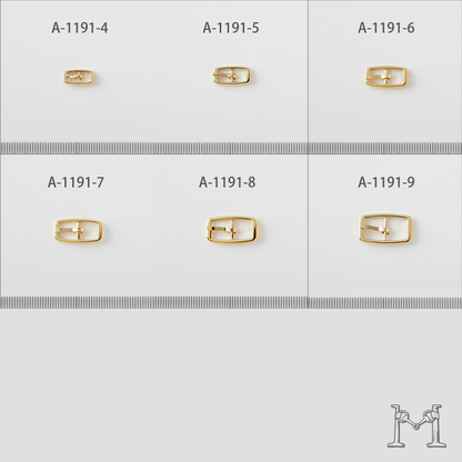 四角バックル 6サイズ （4/5/6/7/8/9mm）A-1191