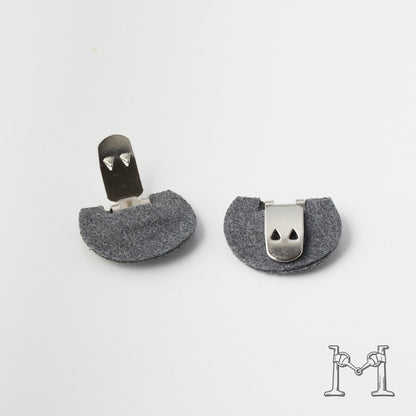 シューズクリップ用パーツ 金具（小）× ラウンド不織布付き M-3848-1-11