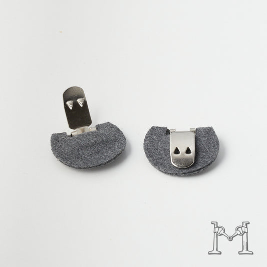 シューズクリップ用パーツ 金具（小）× ラウンド不織布付き M-3848-1-11