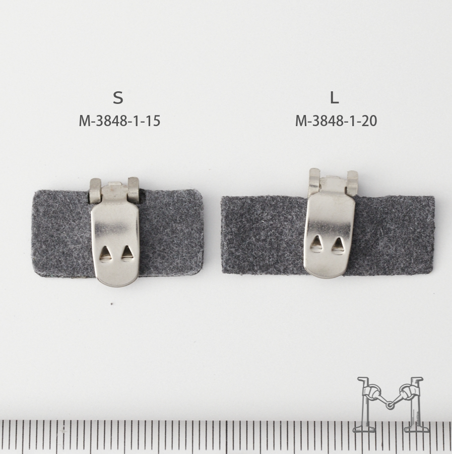 シューズクリップ用パーツ 金具（小）× スクエア不織布付き M-3848-1-20