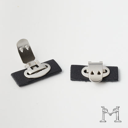 シューズクリップ用パーツ 金具（小）× スクエア革付き M-3848-1-1