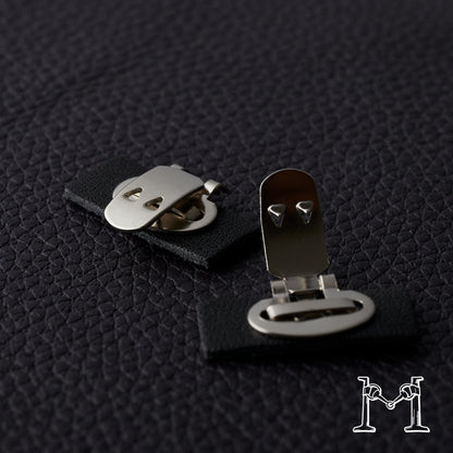 シューズクリップ用パーツ 金具（小）× スクエア革付き M-3848-1-1