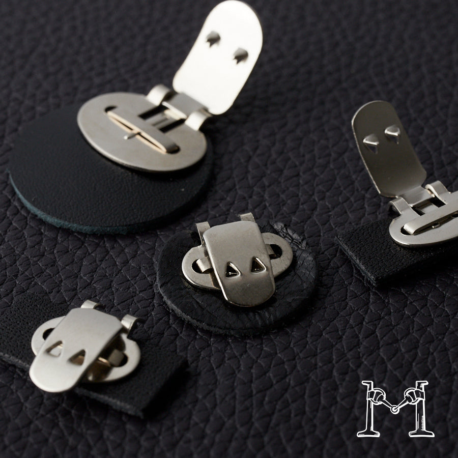 シューズクリップ用パーツ 金具（小）× スクエア革付き M-3848-1-1