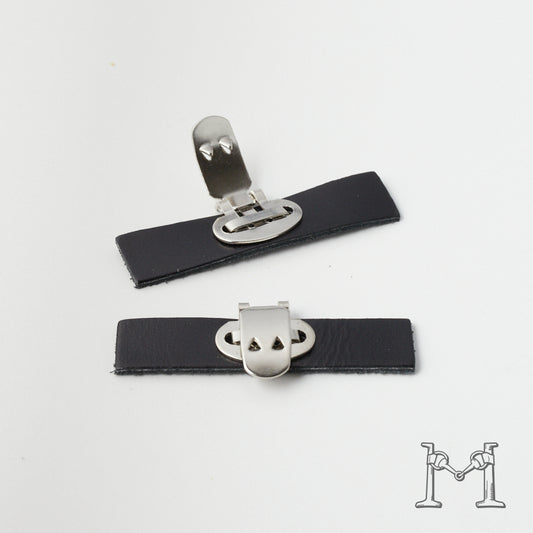 シューズクリップ用パーツ 金具（小）× スクエア革付き M-3848-1-3