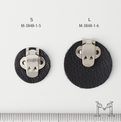 シューズクリップ用パーツ 金具（小）× ラウンド革付き M-3848-1-5