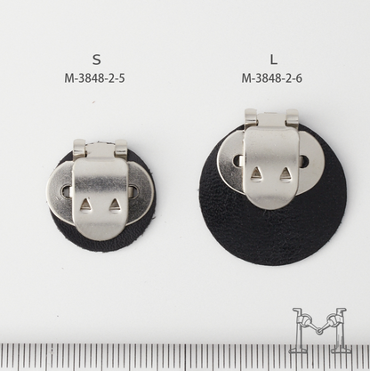 シューズクリップ用パーツ 金具（大）× ラウンド革付き M-3848-2-5