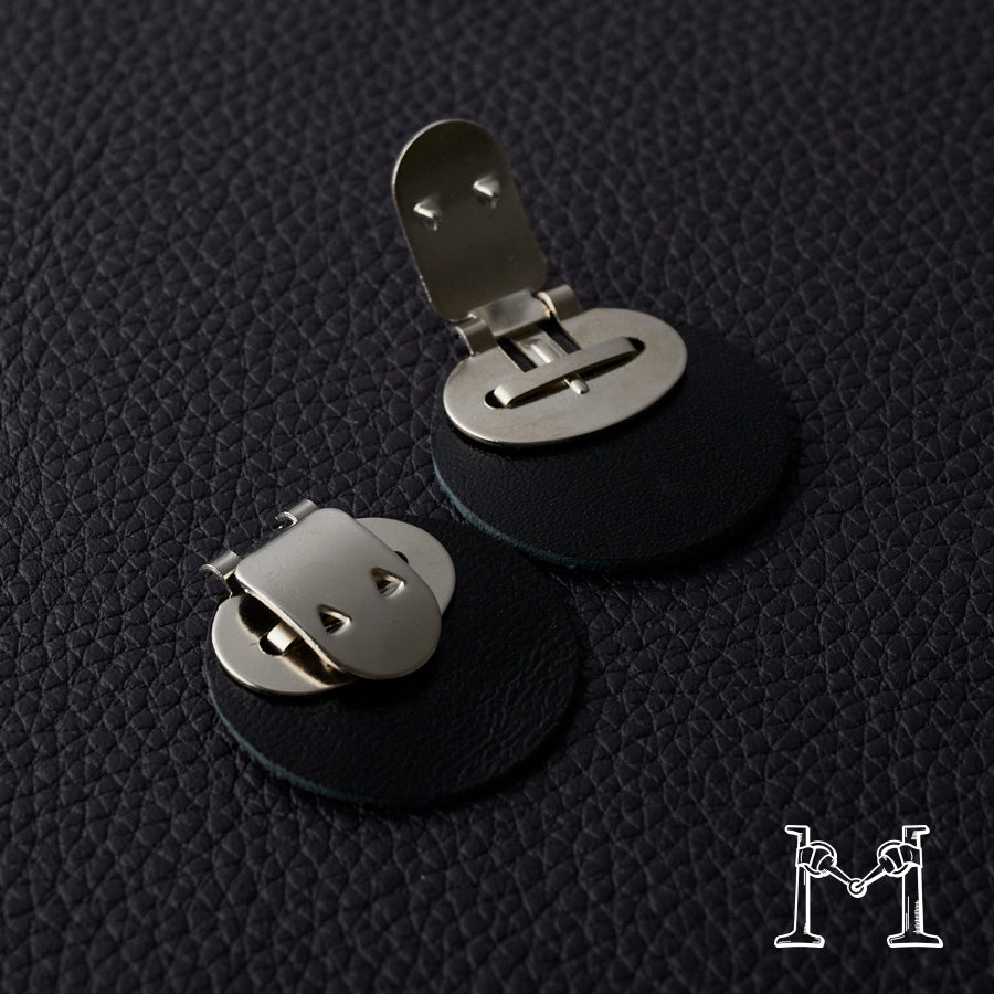 シューズクリップ用パーツ 金具（大）× ラウンド革付き M-3848-2-6